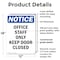 Signmission Office Staff Only Keep Door Closed, 12 in W x Rectangle, Plastic OS-2PACK-NS-P-1218-V-16953 - alternate 3